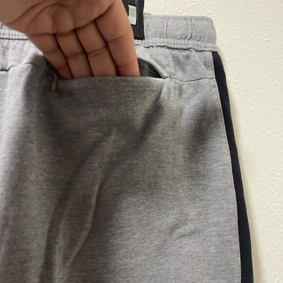 Mens Jogger Sweatpants With Black Side Panels Drawstring Waist & Side Pockets - Picture 6 of 11